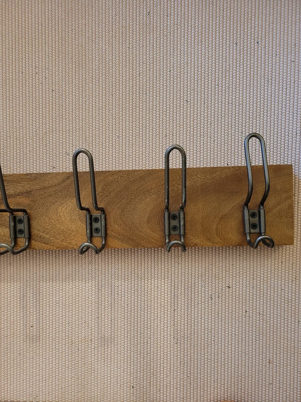 West Elm Wood Wall Hook Rack in Medium Brown